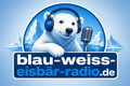 Das Logo von laut.fm Blau Weiss