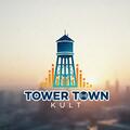 Das Logo von laut.fm TOWER TOWN Kult
