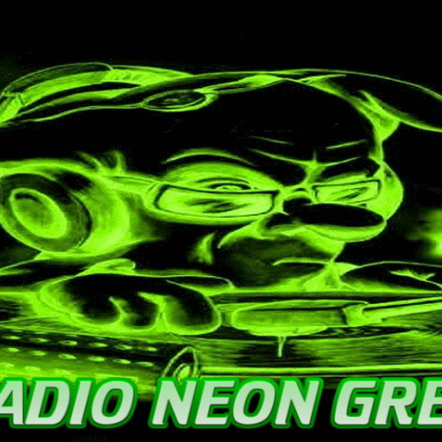 Stationsbild radio-neon-green