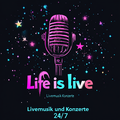 Das Logo von laut.fm Life Is Live