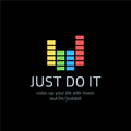 Das Logo von laut.fm Justdoit